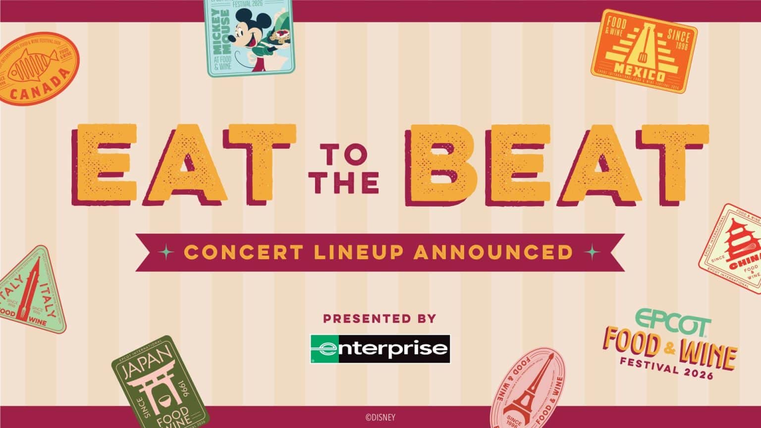 Shows confirmados no EPCOT Food & Wine: Eat to the Beat 2026: